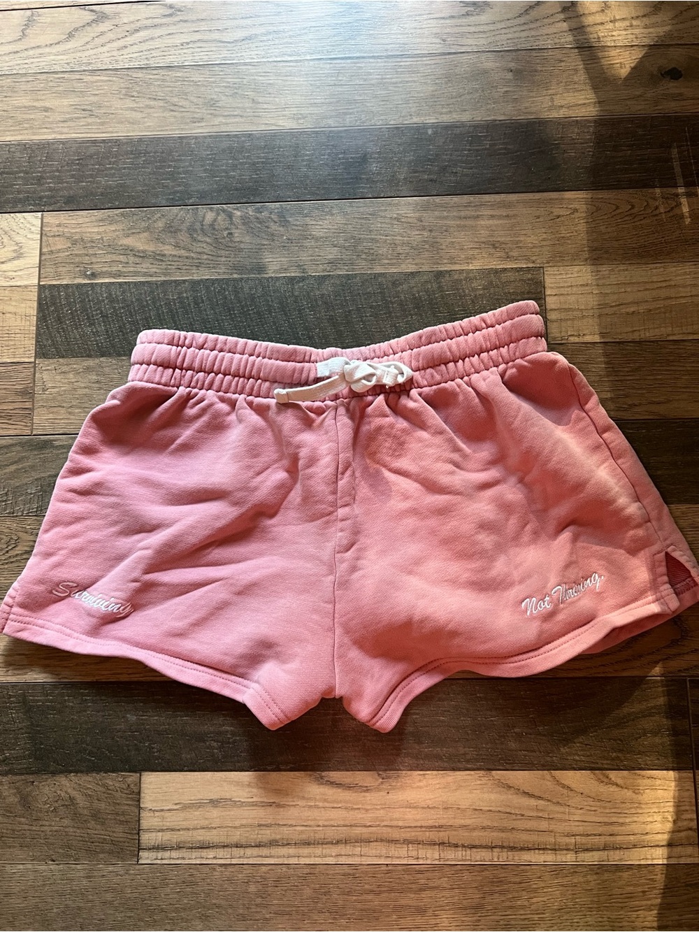 Soft Pink Women's Athletic Lounge Shorts with Drawstring